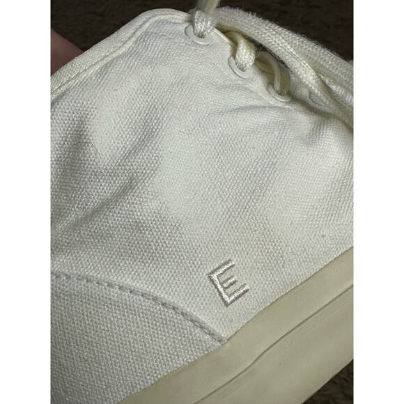 Everlane White Canvas Forever High Tops Lace Up Sneakers Size Women’s 8 Men's 6 - Picture 7 of 8